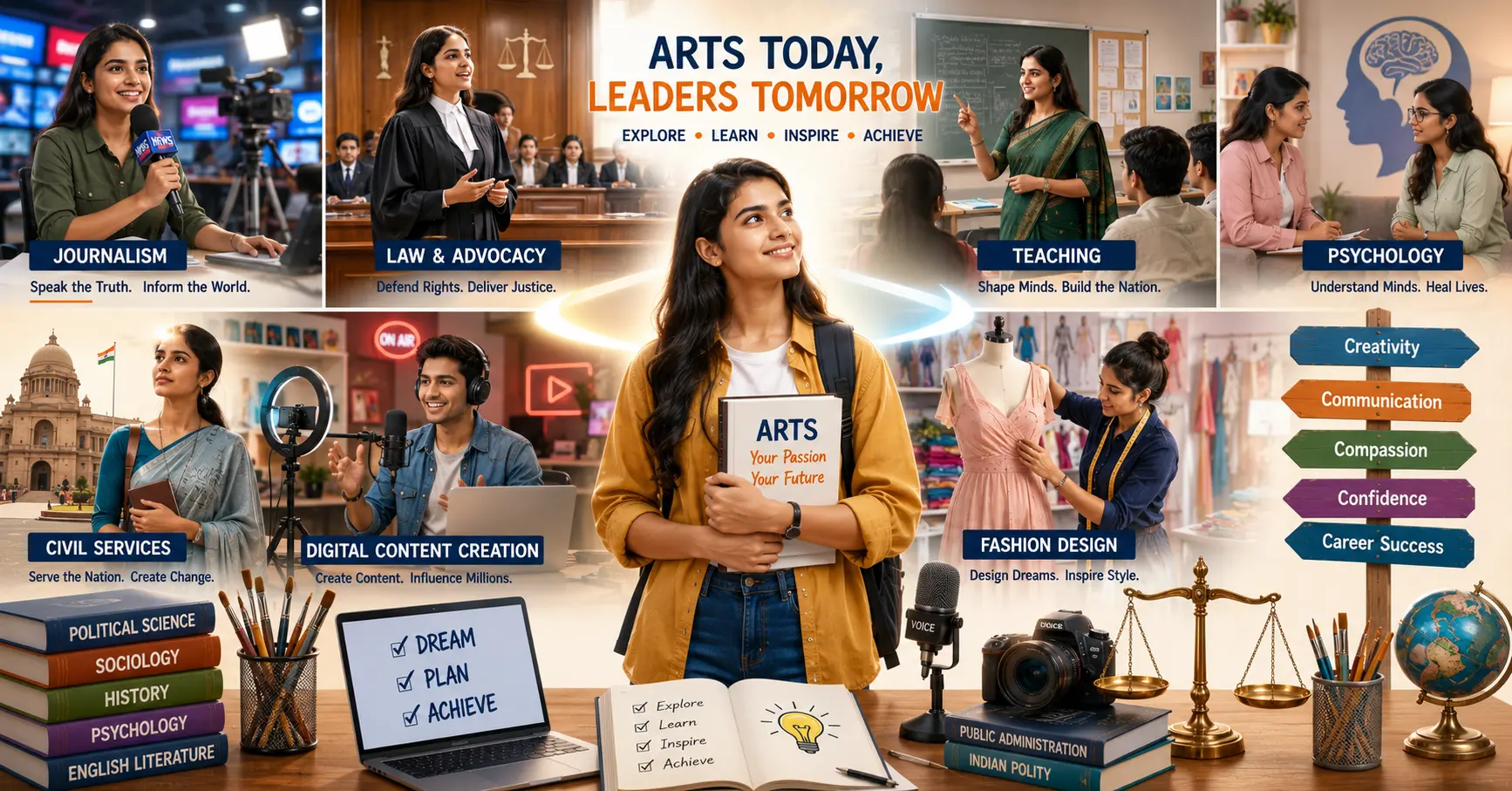 arts vale students ke liye career