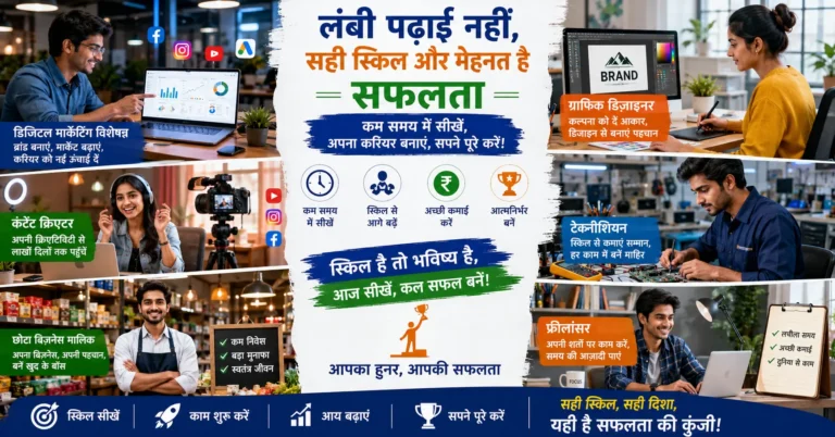 bina jyada padhai ke ache career vikalp